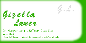 gizella lamer business card